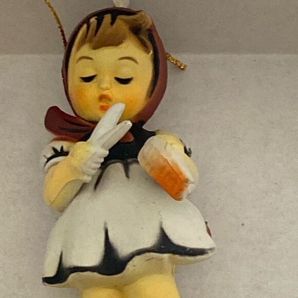 Hummel-Inspired Girl Ornament with Scissor & Comb Holiday Hanging Ornament - Picture 7 of 9